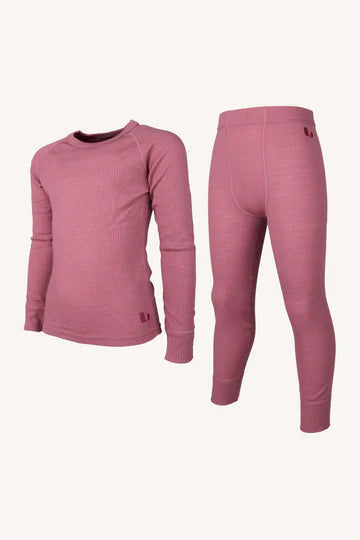 RIB Merino ullarsett Rose